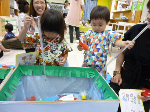 川西能勢口駅園の夏祭り